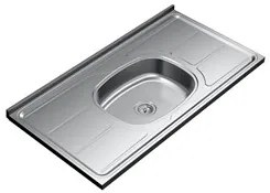 Pia de Cozinha Com Cuba e Válvula Bali 100cm Aço Inox - Ghel Plus