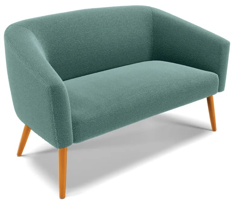 Namoradeira e 2 Poltronas Giratória MA30 Stella Bouclê D03 - D'Rossi - Verde Menta