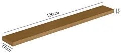 Prateleira Decorativa Multiuso 136cm 1 Peça Prime L06 Nature Fosco - M
