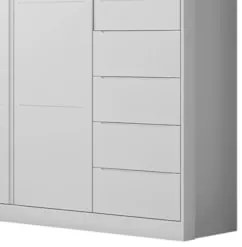 Guarda Roupa Infantil 3 Portas 4 Gavetas Lilly Z39 Branco - Mpozenato