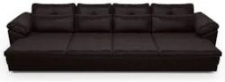 Sofá Retrátil 5 Lugares Para Sala 414cm Dijon Couro Bordô S07 - Mpozen