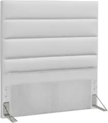 Cabeceira Solteiro 90cm Greta Sintético Branco Z51 - Mpozenato