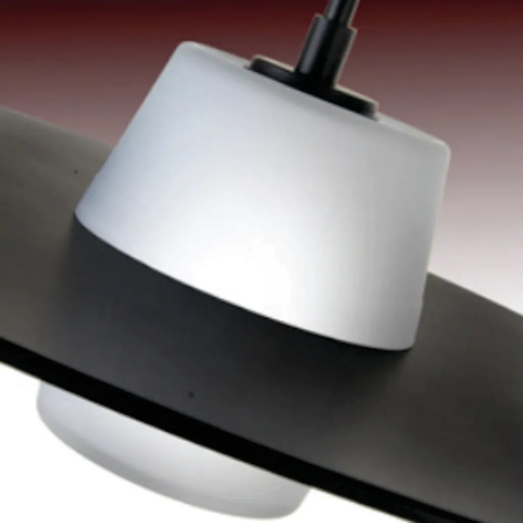 Pendente Eclisse Ø50X30Cm Disco Plano Metal Alumínio E Vidro Duplo 04X... (ROSE FOSCO)