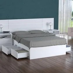 Cama de Casal Queen 167cm 4 Gavetas Dreams F04 Branco - Mpozenato