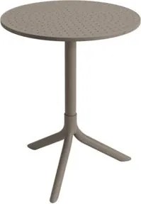 Mesa Redonda Livy Aurah 60x74,5cm Taupe em Polipropileno Plaxmetal