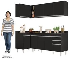 Armário de Cozinha Modulado de Canto Direito 4 Peças CP41 Balcão com T