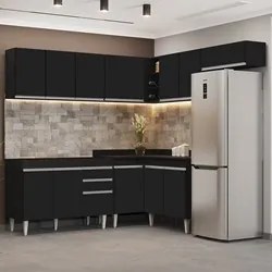 Armário de Cozinha Modulado de Canto 7 Peças CP19 Balcão sem Tampo Pre