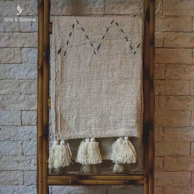 Manta em Algodão Boho Minimalista