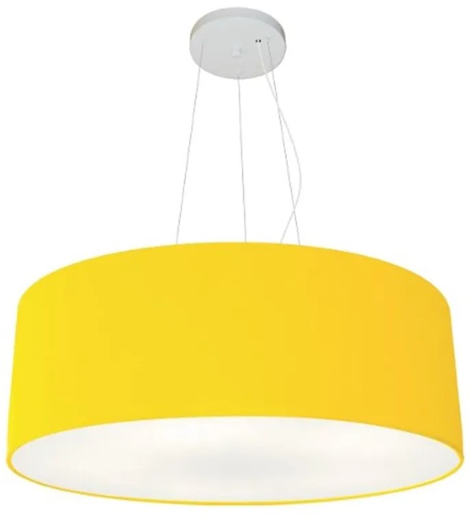 Lustre Pendente Cilíndrico Vivare Md-4150 Cúpula em Tecido 70x21cm - Bivolt