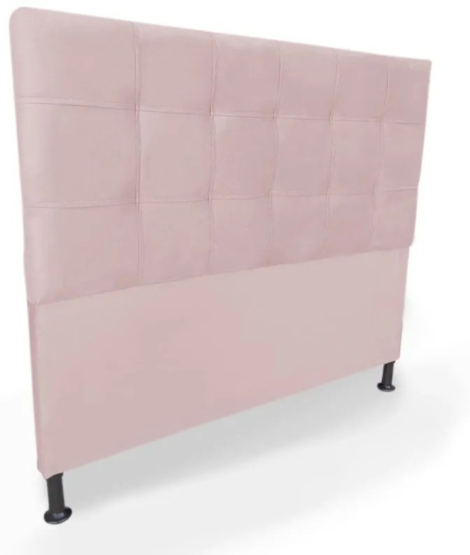 Cabeceira Cama Box Solteiro 90cm Maya Suede Rosa Bebê - Sheep Estofados - Rosa