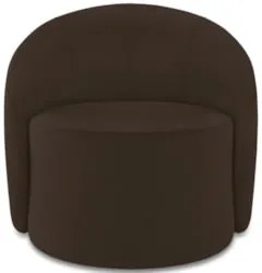 Sofá 4 Lugares 220cm Wendi e Poltrona Steve Suede Marrom I01 - Mpozen