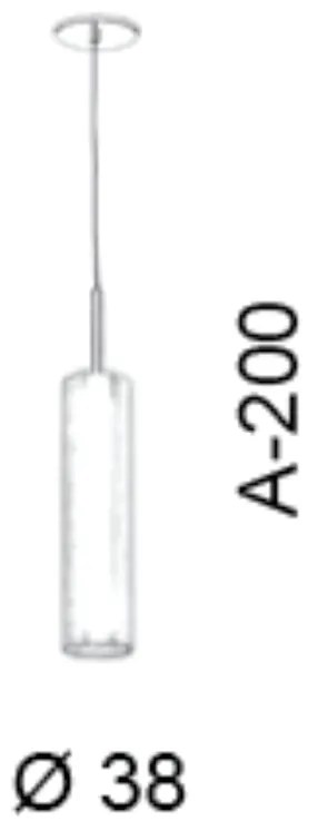Pendente Tubo Ø3,8X20Cm Metal 1 X Mr11 Gu10 | Old Artisan Pd-5147 (BRANCO)