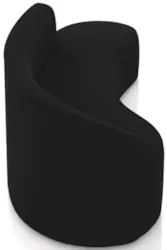 Sofá 4 Lugares Para Sala 220cm Orgânico Wendi Suede Preto I01 - Mpoze