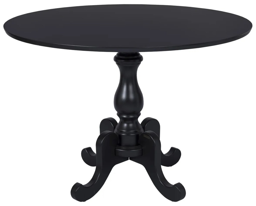 Mesa de Apoio Clássica Redonda Aile 80cm - Preta Clássico Kleiner