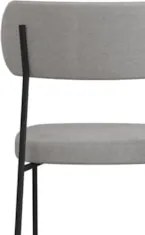 Kit 6 Cadeiras Estofadas Milli Corano/Linho A14 Preto/Cinza - Mpozenat