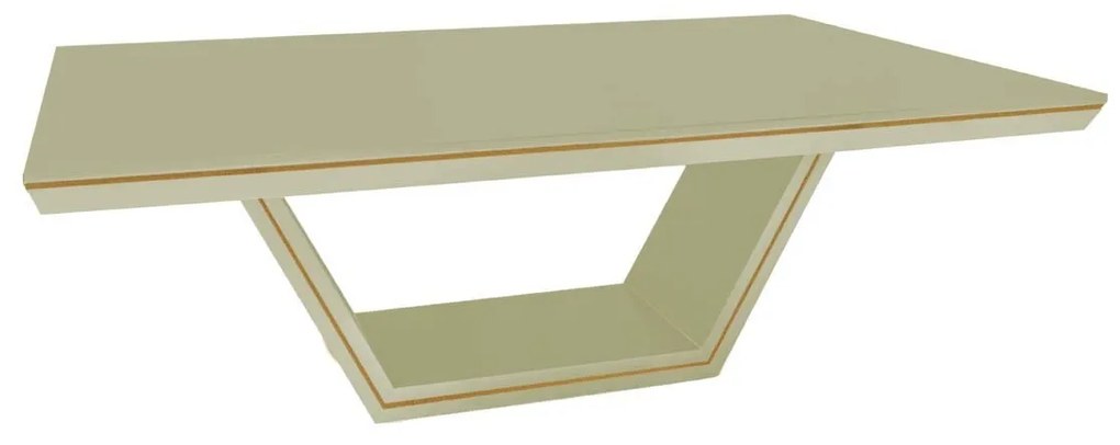 Mesa New Laville Retangular - Arizona com Detalhes Dourado Soleil Kleiner