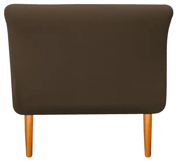 Recamier Estofado Ari 90 cm Solteiro Suede Marrom - ADJ Decor