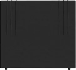 Cabeceira Cama Box Solteiro 90cm Estofada Rama Linho Preto Z04 - Mpoze