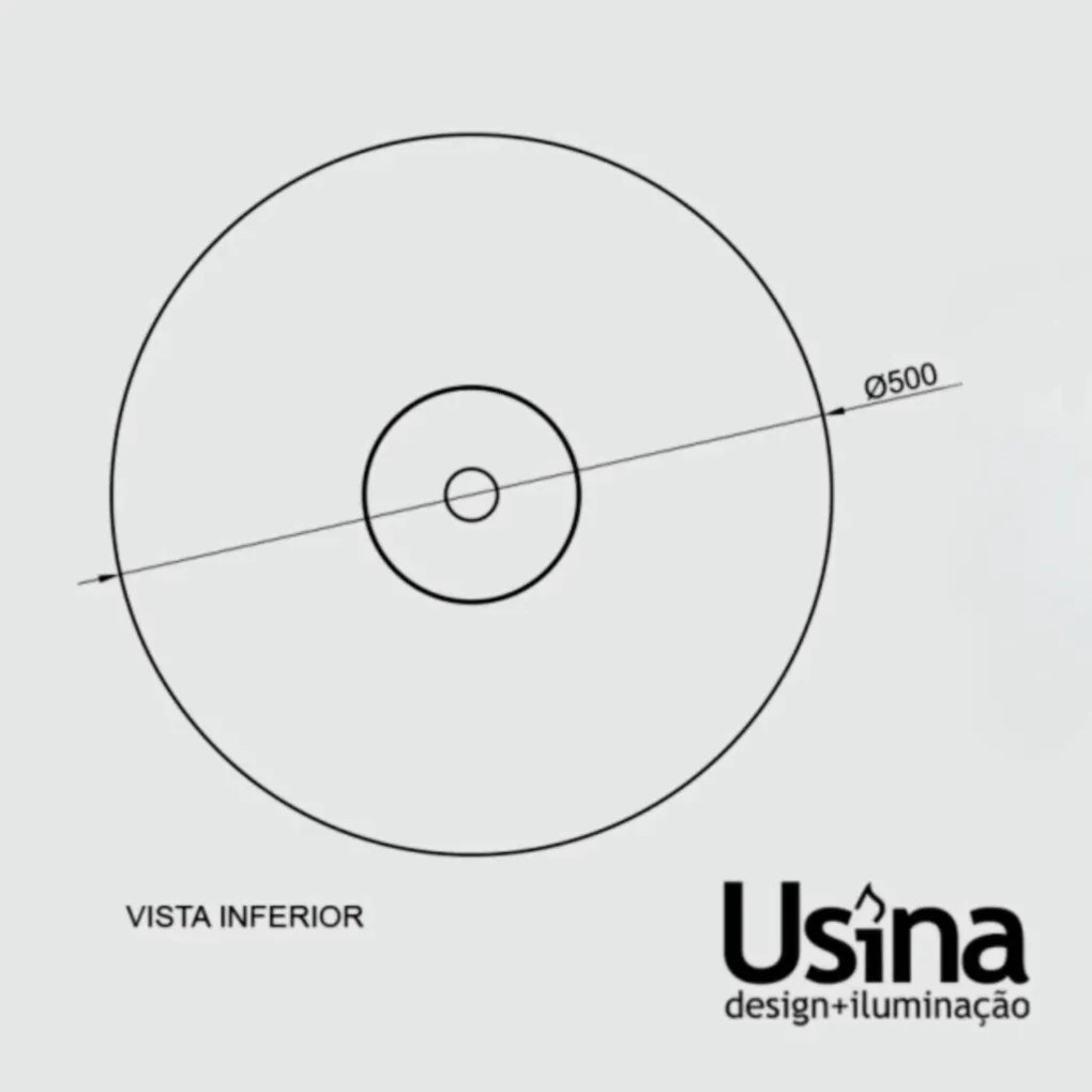 Pendente Tule Ø50X25Cm 1Xmr16 - Usina 25120/50 (OL-F - Verde Oliva Fosco, Igual a Cor 1)