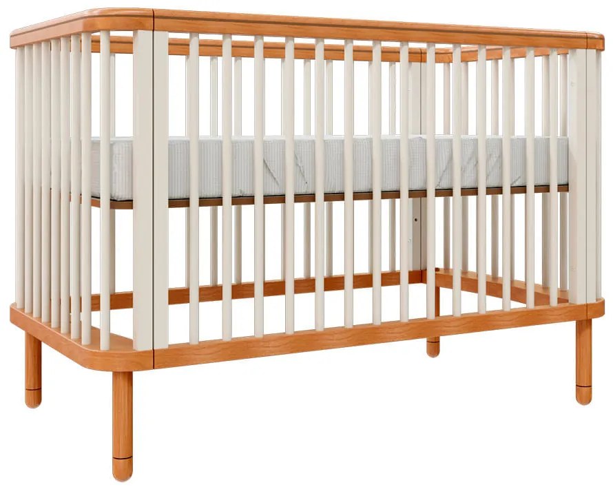 Berço Evolutivo Joy 3 em 1 Pés Madeira - Areia