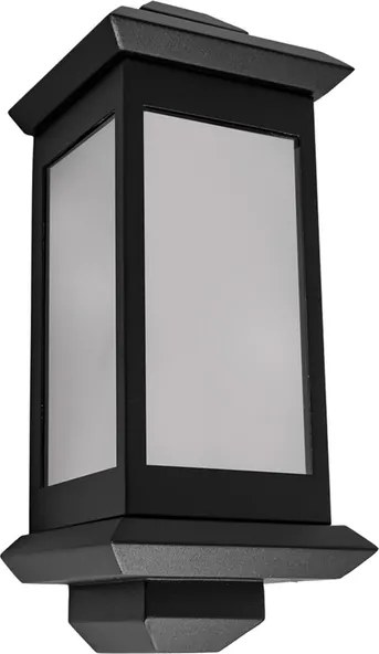 Arandela Vidro Aluminio Preto Toscana Trap Duo