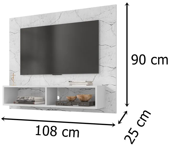 Painel Viena Carrara – Móveis Bechara
