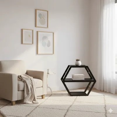 Mesa Auxiliar Lady Preto Woodyou 78x33x69 cm
