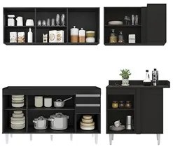 Armário de Cozinha Modulado de Canto Esquerdo 4 Peças CP49 Balcão sem