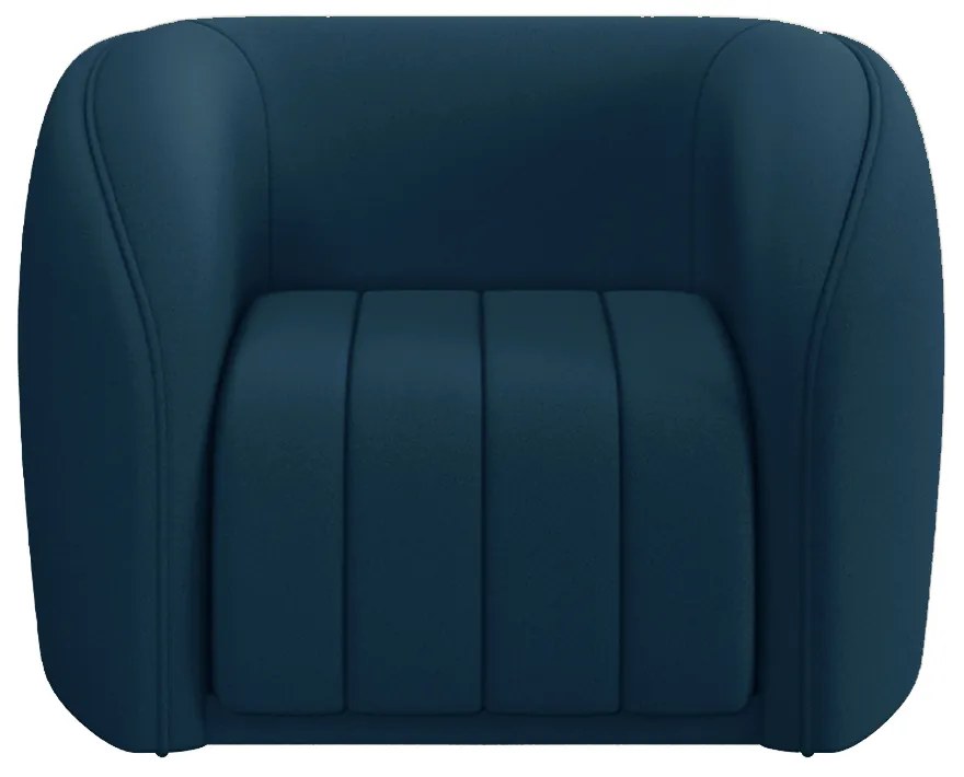 Poltrona Decorativa Sala de Estar Adam Veludo Azul Marinho G45 - Gran Belo