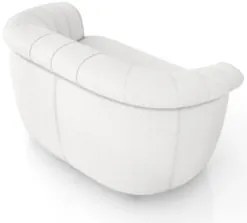 Sofá 2 Lugares 150cm Namoradeira Lykan Boucle Cru Z32 - Mpozenato