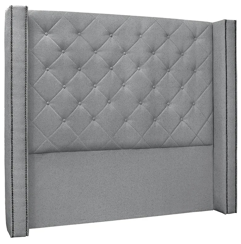 Cabeceira Cama Box King 195 cm Vicenza Linho S04 - D'Rossi - Cinza