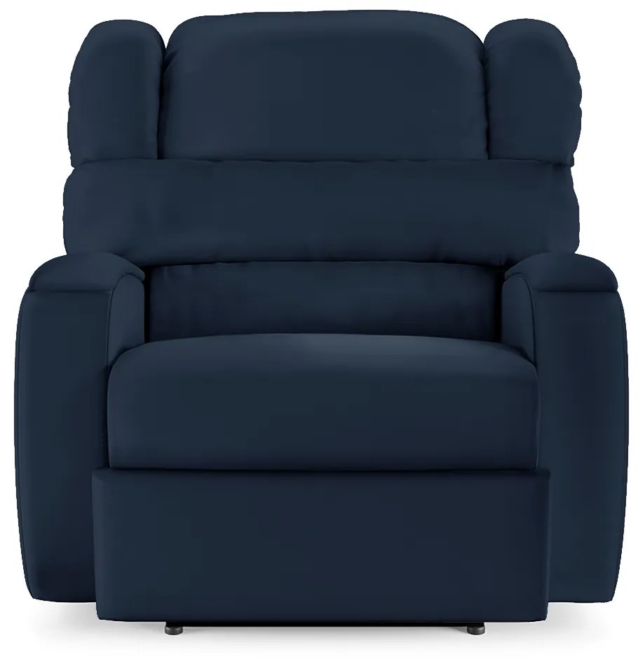 Poltrona do Papai Sala de Cinema Reclinável Kylie Elétrica Botão com Led Massagem USB PU Azul G23