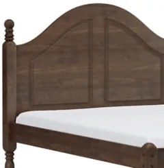 Cama Casal 140cm Com Cabeceira Pé Madeira Eduarda Café F07 - Mpozenat