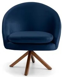 Kit 2 Poltronas Decorativas Giratórias Base Giromad Madeira Rafa C-304