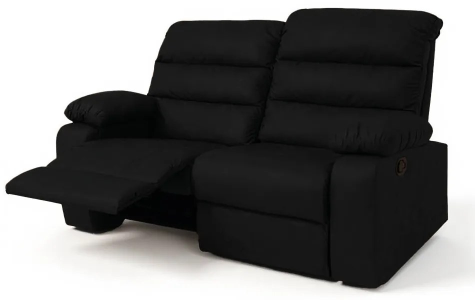 Sofá 2 Lugares Reclinável Retrátil 170cm Naaman Sintético PU K01 - D'Rossi - Preto