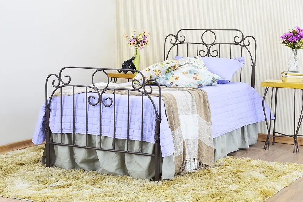 Cama de Ferro Forjado Romance Solteiro