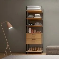 Guarda Roupa Closet Industrial 2 Gavetas 4 Prateleiras TW401 Freijó/Pr