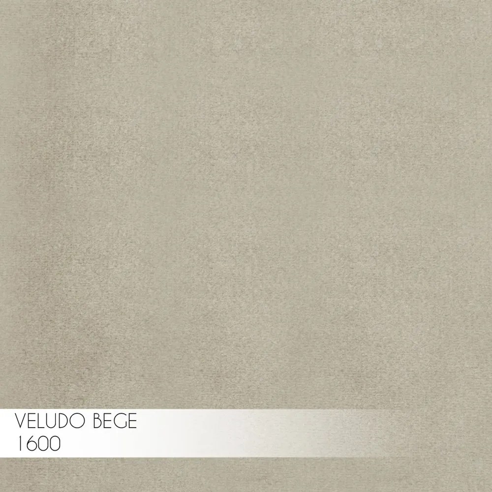 Poltrona Decorativa Sala de Estar Abel Base de Ferro Preto Veludo Bege G41 - Gran Belo