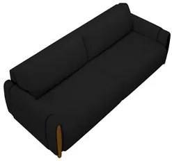 Conjunto Sofá 3 Lugares 223cm e Poltrona 98cm Amaranto M22 Veludo Pret