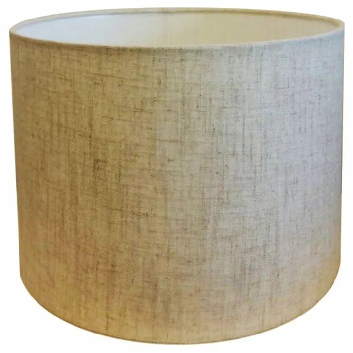 Cúpula abajur cilíndrica cp-8018 Ø40x25cm rustico bege