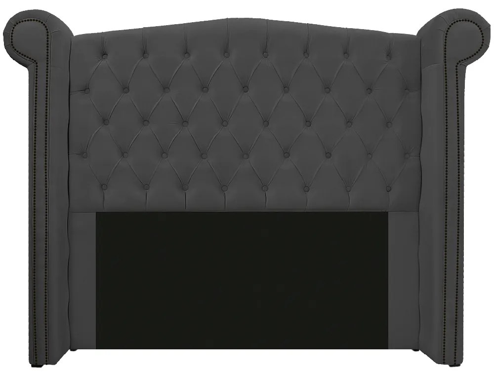 Kit Cabeceira e Calçadeira Veneza 140 cm Casal Corano Cinza - ADJ Decor