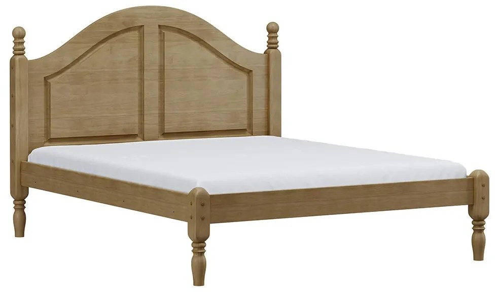 Cama de Casal Pés Torneados Queen Size Madeira Maciça Naipe Freijó G74 - Gran Belo