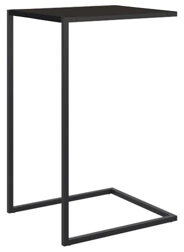 Mesa Lateral Encosto para Sofá Industrial Preto/Preto