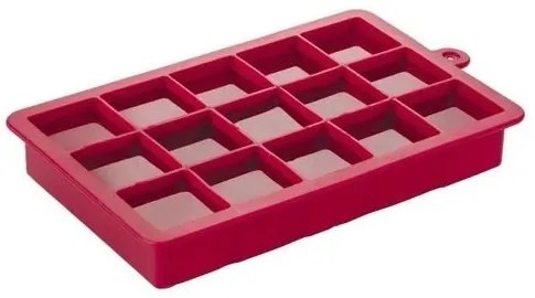 Forma de Gelo Pequeno Retangular - Vermelho