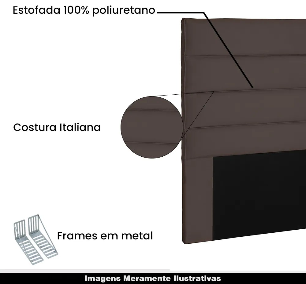 Cabeceira Decorativa 1,40M Guess Suede Café G63 - Gran Belo