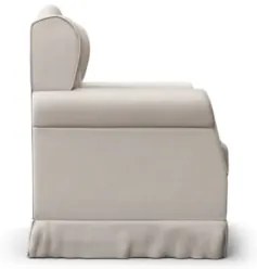 Poltrona de Amamentação Balanço e Puff Lucy Z39 Suede Bege - Mpozenato