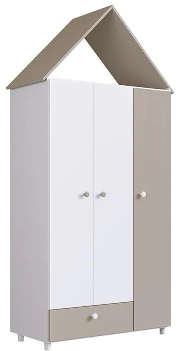 Guarda Roupa Infantil 3 Portas 1 Gaveta Children's House