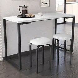 Conjunto Mesa de Cozinha Prattica Industrial 120cm com 2 Banquetas F02