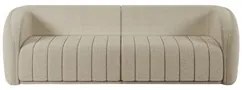 Sofá Decorativo 3 Lugares 252cm e Poltrona Meris M22 Boucle Bege - Mpo