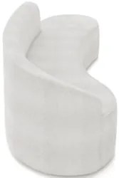 Sofá 4 Lugares Para Sala 220cm Orgânico Wendi Boucle Cinza I01 - Mpoz